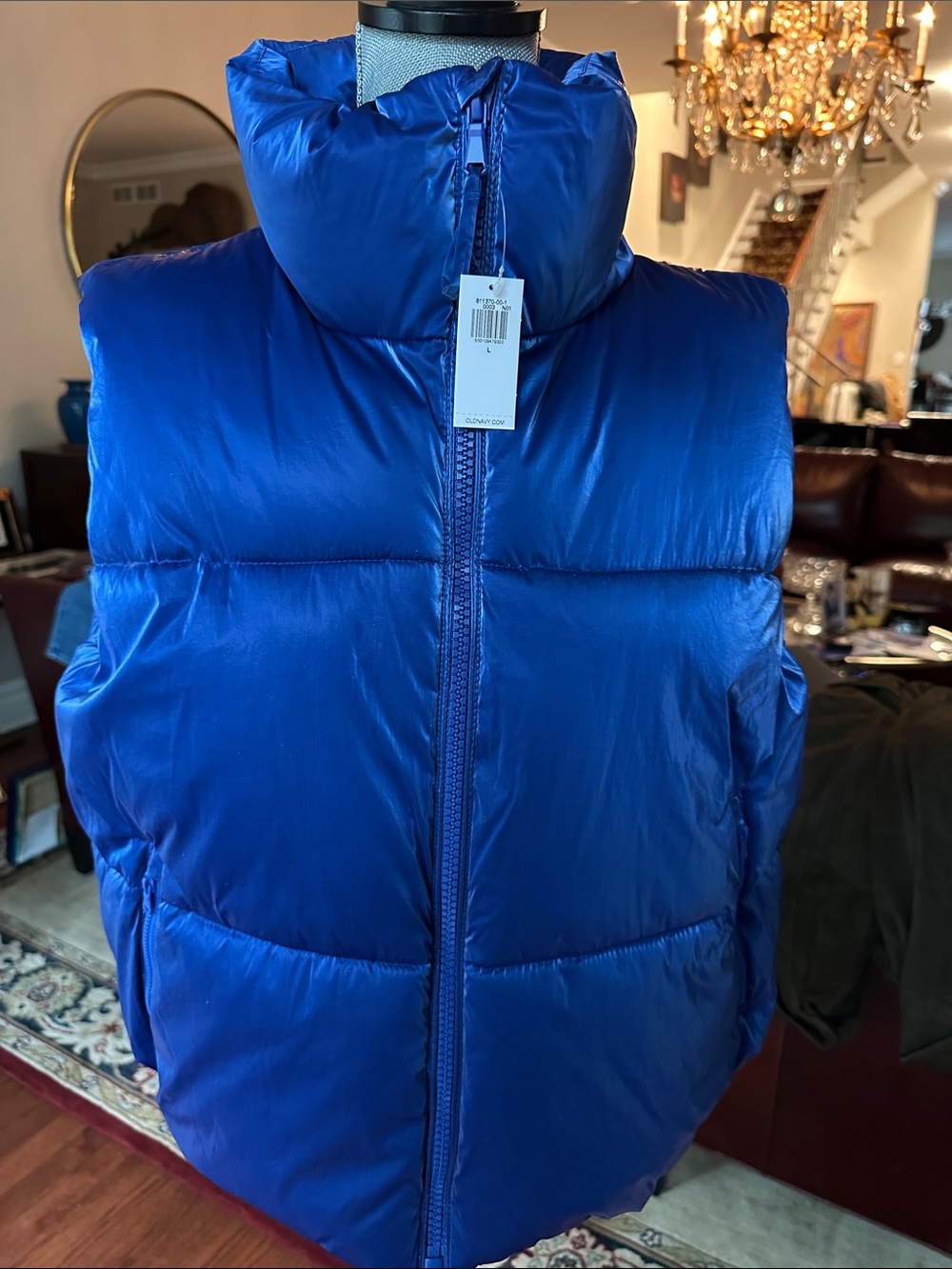 NWT Old Navy Blue Quilted Puffer Ski Vest